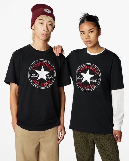 T-Shirts Converse Go-To All Star Patch Standard Fit Damske Čierne | SK KWXUN7